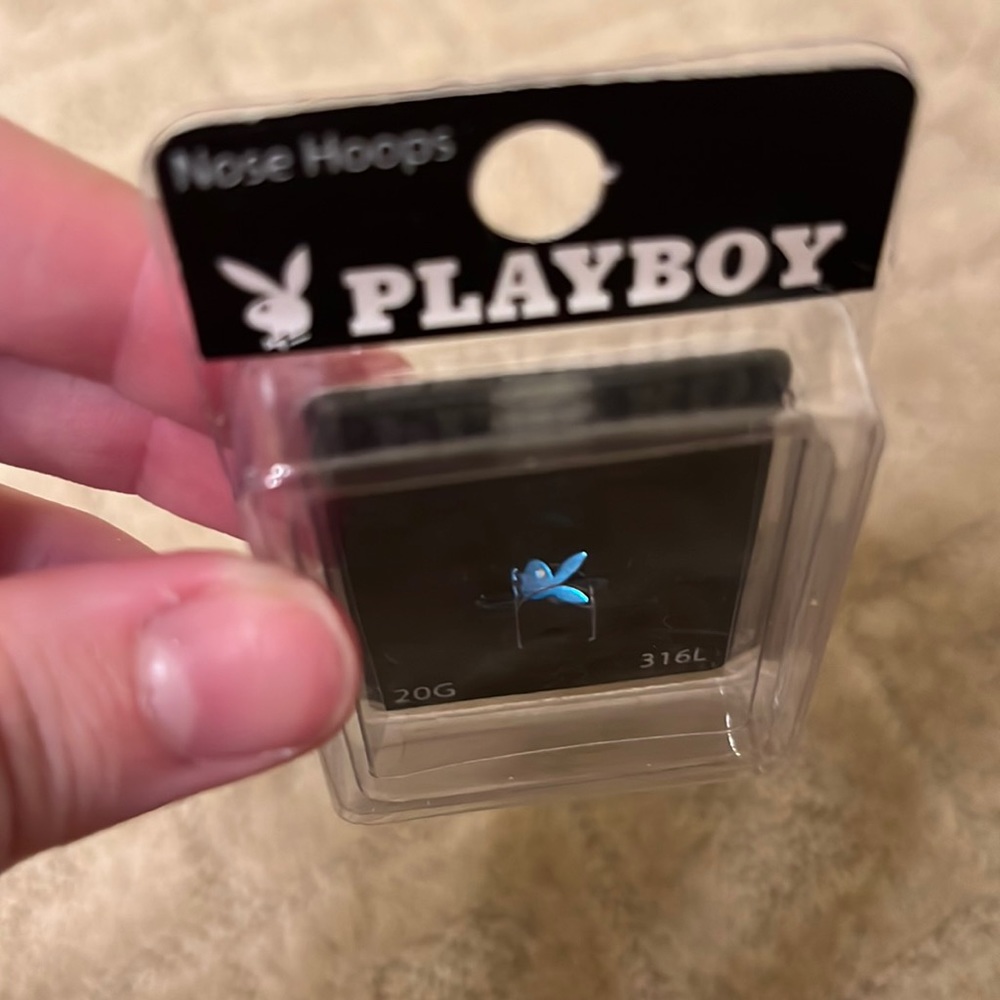 Playboy Royal Blue Nose Hoop